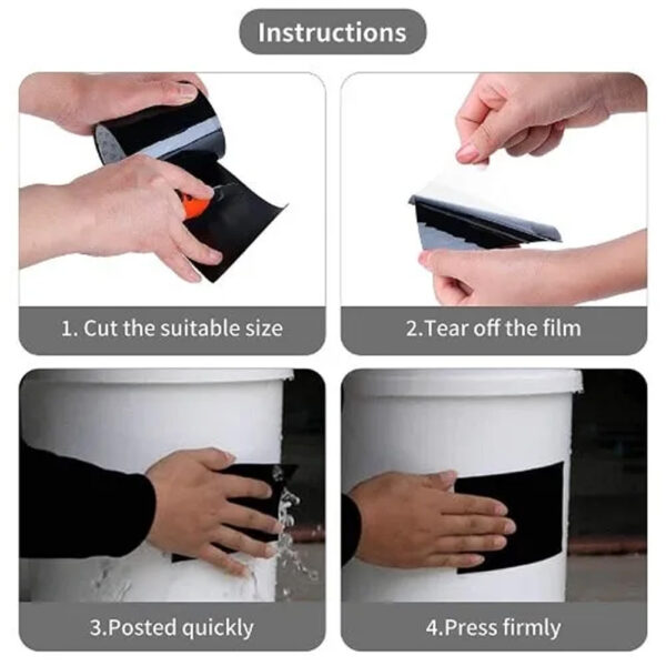 ⁦عرض ثلاث حبات شريط لاصق مطاطي مقاوم للماء من فليكس تيب⁩ - الصورة ⁦3⁩