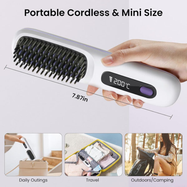 فرشاة فرد وتنعيم الشعر المحمولة DENX , ضمان سنتين - الصورة 3