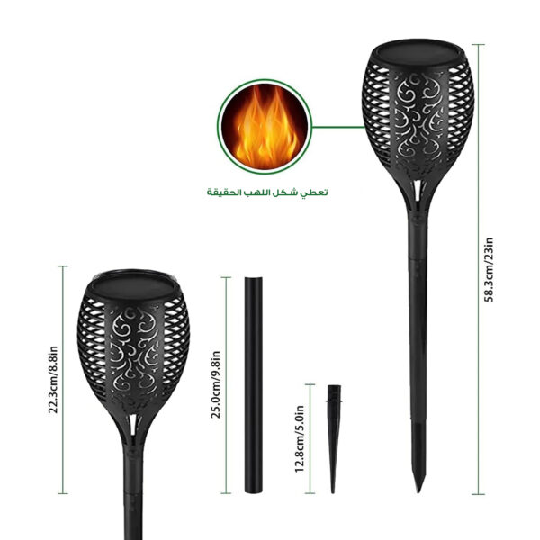 ⁦ثلاث حبات عمود شعلة 50 سم⁩ - الصورة ⁦4⁩