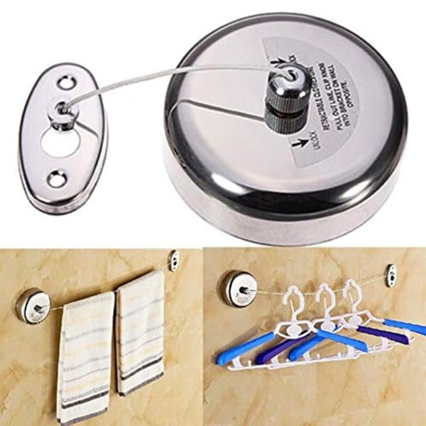 عرض 2 حبل غسيل قابل للسحب - الصورة 3