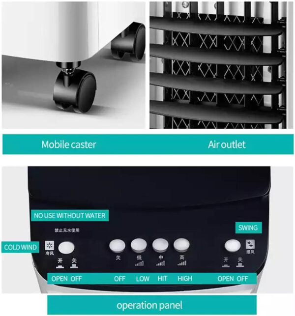 Denx 4-liter 60-watt desert air conditioner with a two-year warranty - الصورة 4